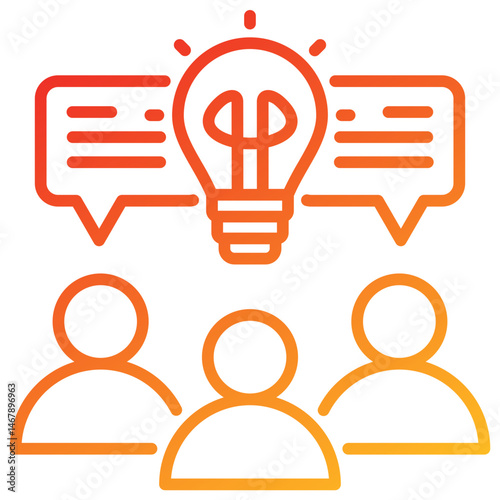 Discussion Line Gradient Icon
