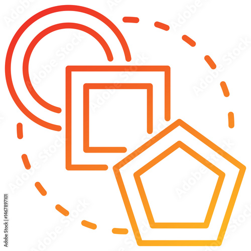 Shaping Line Gradient Icon