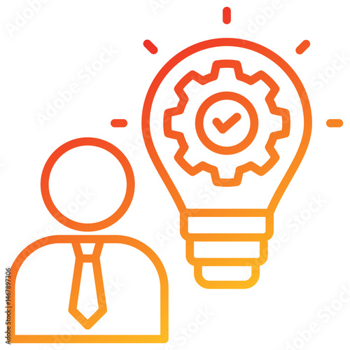 Solution Line Gradient Icon