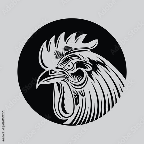 Chicken Silhouette for T-Shirts and logo concept