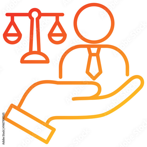 Compliance Manager Line Gradient Icon