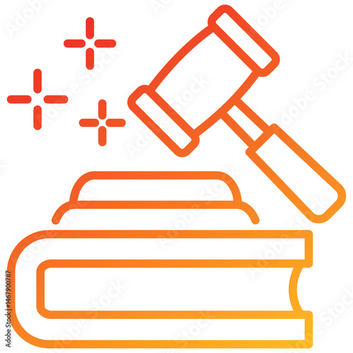 Legal Line Gradient Icon