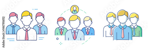 Business team avatars, representing different organizational structures and leadership dynamics.