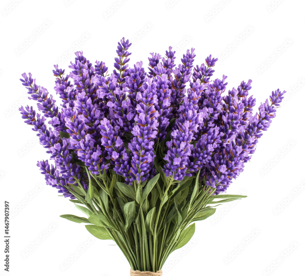 Fototapeta premium Lavender bouquet display floral shop bright environment isolated on transparent background