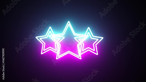 An object of 3 star with 2 mix color