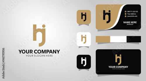 Modern HJ logo design for business branding elegant and professional identity perfect for startups