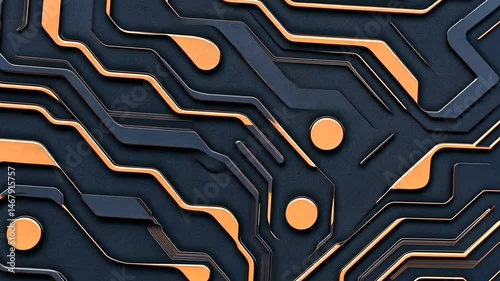 Metallic circuit maze of copper and steel
