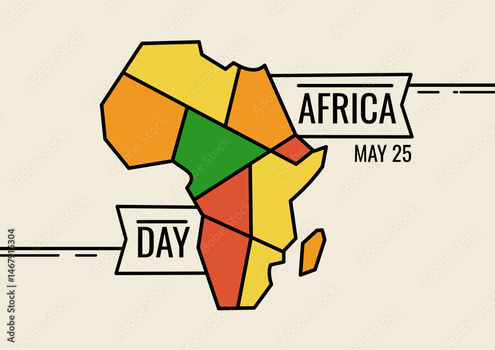 Africa Day, May 25 – poster, card, background, banner – vector illustration