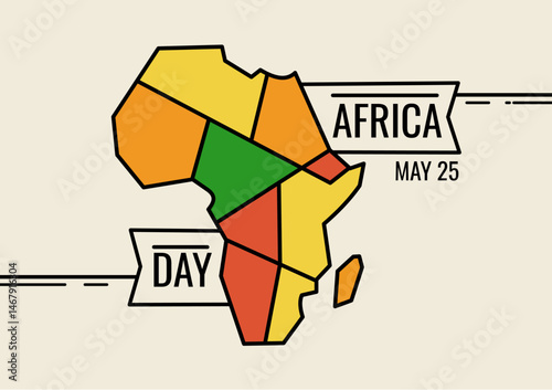 Africa Day, May 25 – poster, card, background, banner – vector illustration