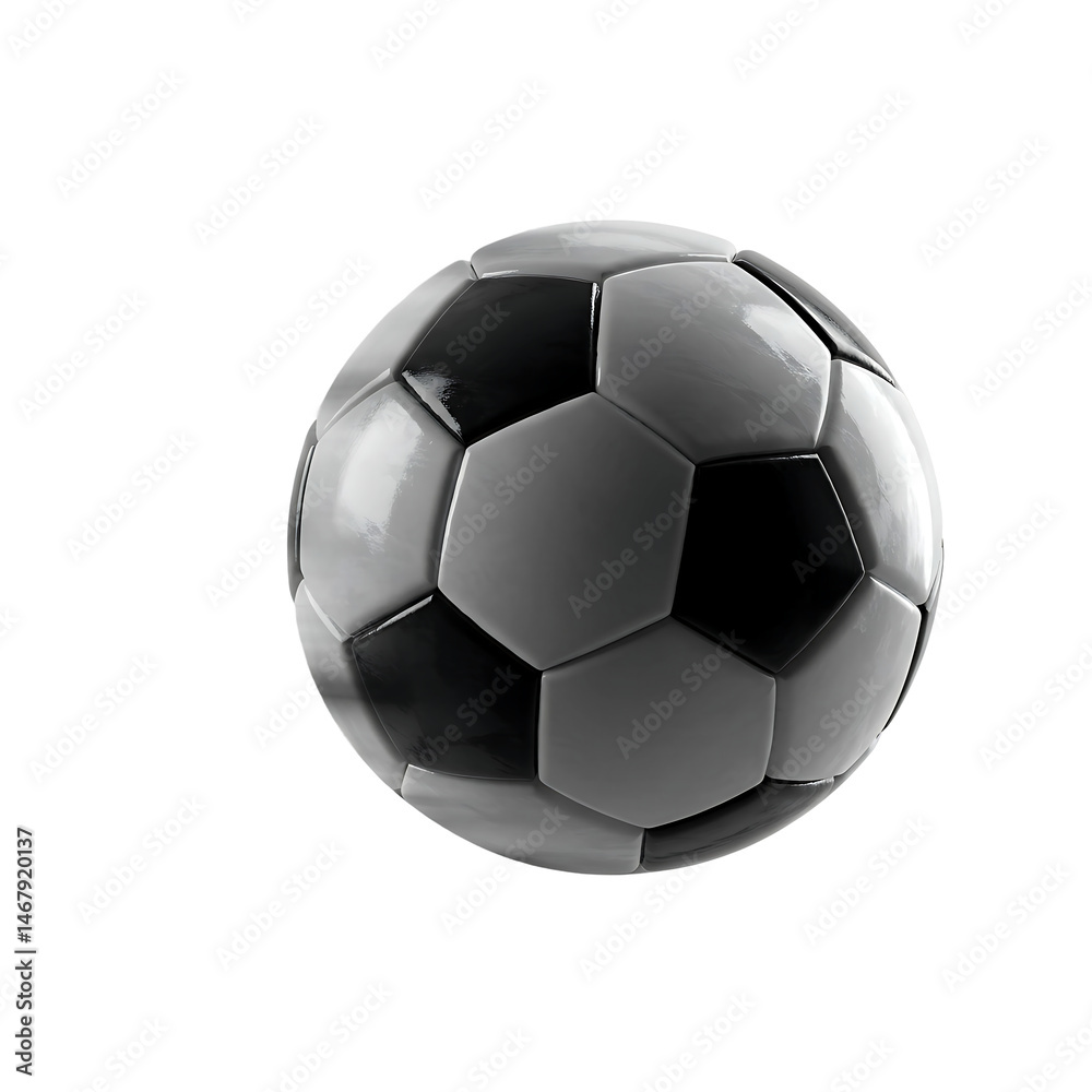 Fototapeta premium Black And White Football On Transparent Background