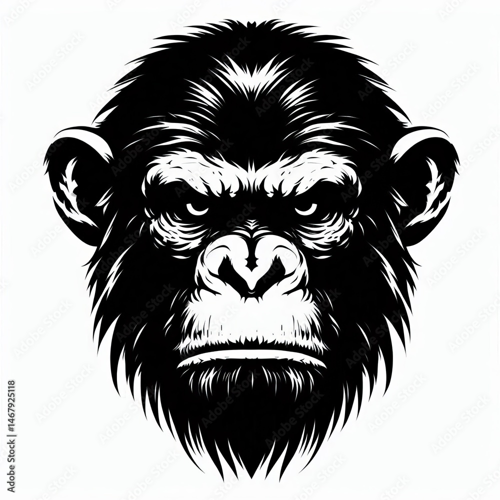 Fototapeta premium chimpanzee silhouette