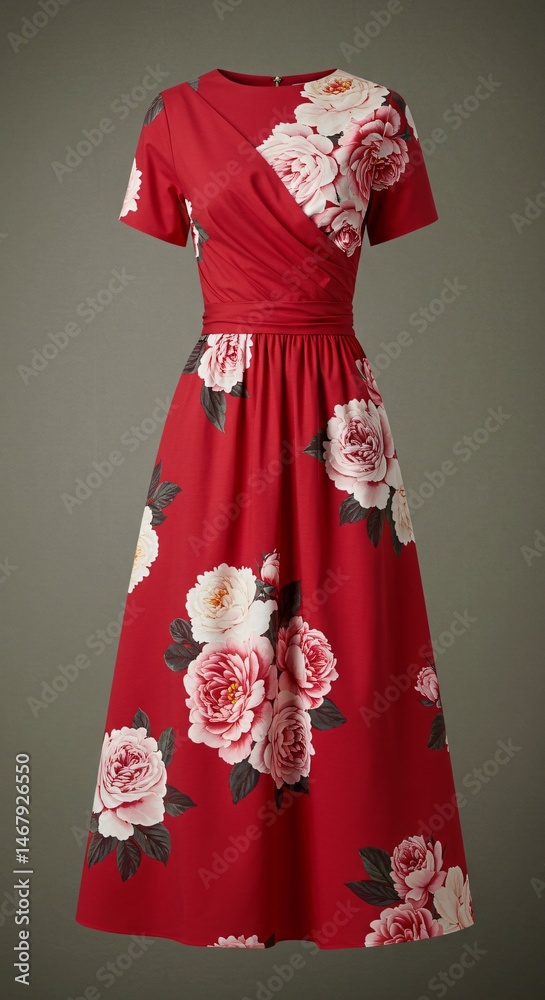 Obraz premium women's dress with floral pattern