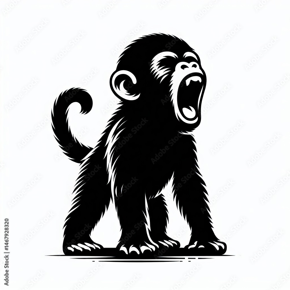 Fototapeta premium chimpanzee silhouette