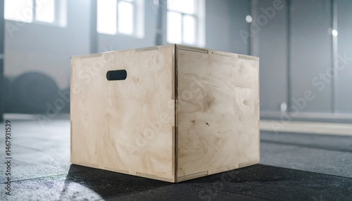 Sturdy Wooden Plywood Jump Box for Fitness Training Exercise Ideal for CrossFit Workouts photo