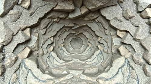 Obraz na płótnie Hidden 3D Patterns Within Stone Autostereogram Design
