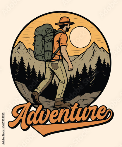 adventure hiking vector