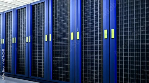 Servers in a blue data center