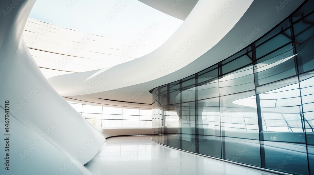 Obraz premium Modern, sleek, and spacious interior design