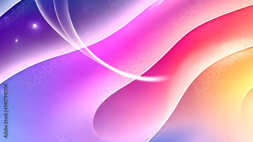 Shimmering waves of vibrant gradient colors