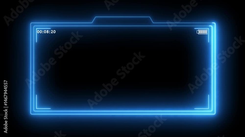 live streaming neon text frame animation box frame neon frame live streaming game live Stream overlay animation for live streaming video Titles 4k motion  video 