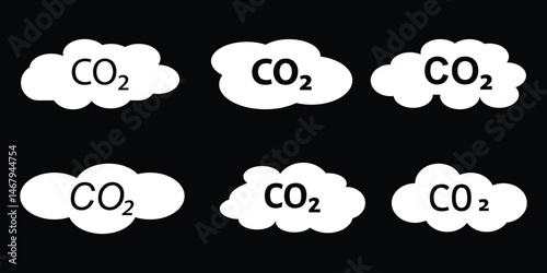 Modern design icon of co2 emission