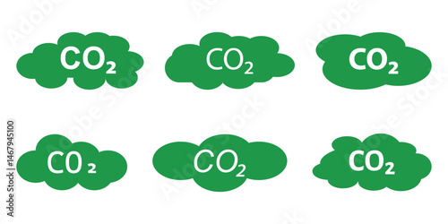 co2 planet icon sign vector