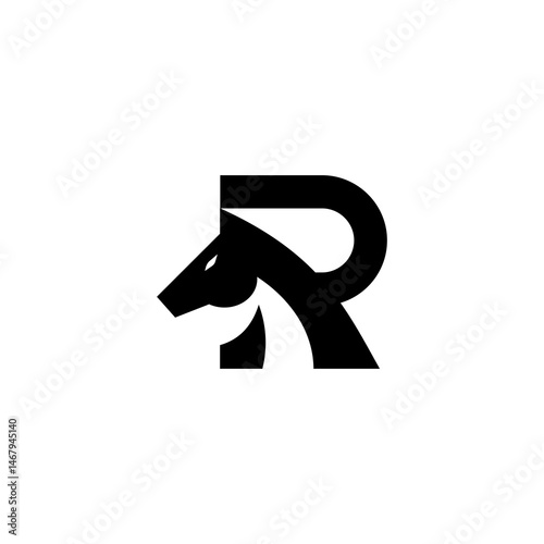 letter R horse logo