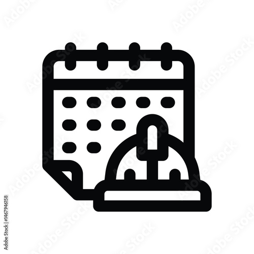 labor day line icon. Clean and minimalist vector icon for websites, mobile apps, presentations, and logos. Fully scalable and customizable for any project.