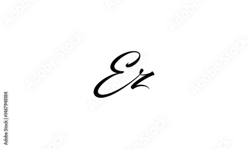 EZ initial letter, monogram logo