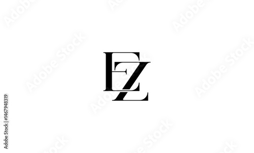 EZ initial letter, monogram logo