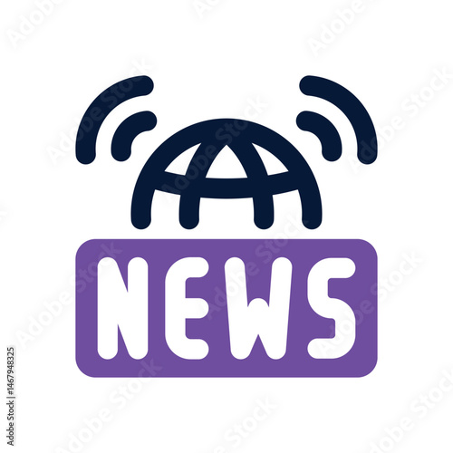 newspaper duotone icon. Sleek and modern vector icon for websites, mobile apps, marketing materials, and corporate design. Fully scalable and ready to use.
