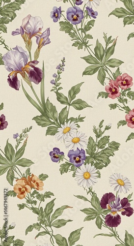 floral pattern on a cloth sheet abstract illustration vector digital design beautiful background wallpaper banner