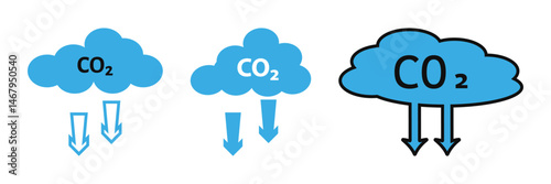 Modern design icon of co2 emission