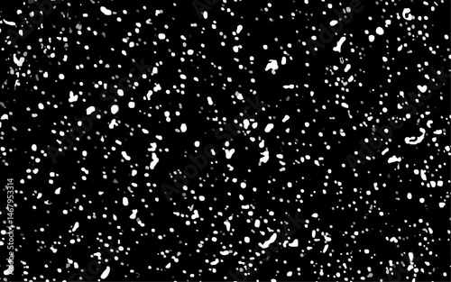 White grainy texture isolated on black background. Particles overlay textured. Grunge design elements. Texture abstract black and white grunge background illustrations.