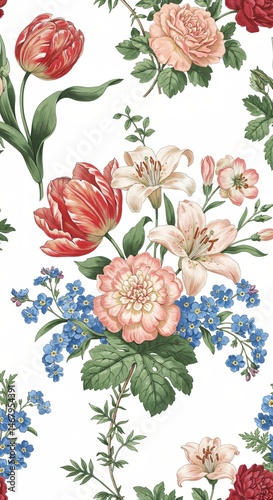 Wallpaper Mural floral pattern on a cloth sheet abstract illustration vector digital design beautiful background wallpaper banner Torontodigital.ca