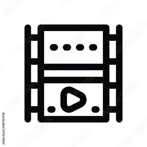 video line icon. Clean and minimalist vector icon for websites, mobile apps, presentations, and logos. Fully scalable and customizable for any project.