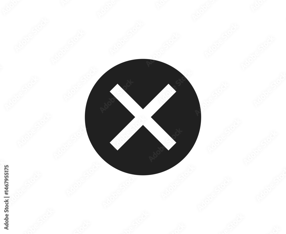 Obraz premium Cross-circle font icons