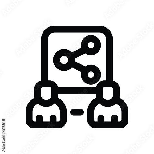 share line icon. Clean and minimalist vector icon for websites, mobile apps, presentations, and logos. Fully scalable and customizable for any project.