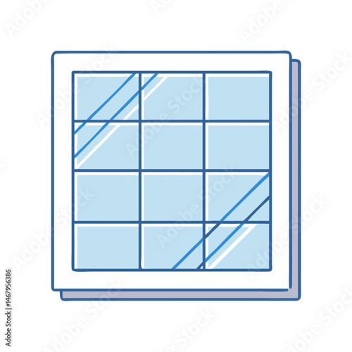 Window glass pane frame light blue interior design architecture building construction home improvement