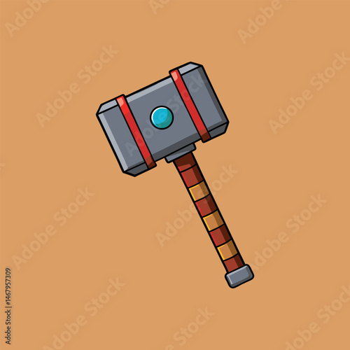 Hammer 2d game props icon design