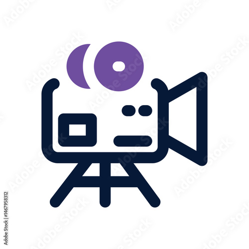 film camera duotone icon. Sleek and modern vector icon for websites, mobile apps, marketing materials, and corporate design. Fully scalable and ready to use.