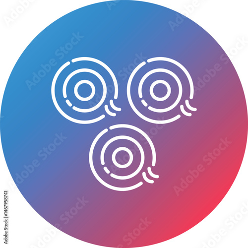 Hay Line Gradient Circle Background Icon