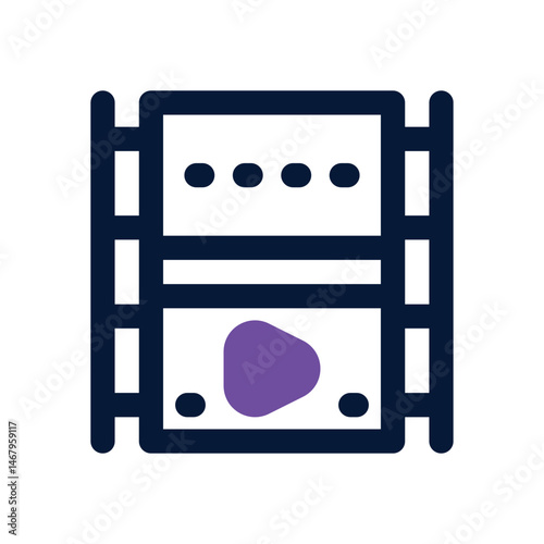 video duotone icon. Sleek and modern vector icon for websites, mobile apps, marketing materials, and corporate design. Fully scalable and ready to use.