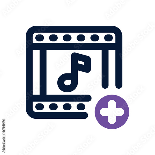 soundtrack duotone icon. Sleek and modern vector icon for websites, mobile apps, marketing materials, and corporate design. Fully scalable and ready to use.