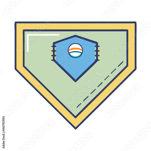 Baseball home plate illustration vector graphic design baseball field baseball diamond game sport