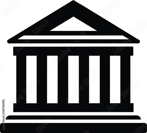 Court Building Icon Vector Illustration