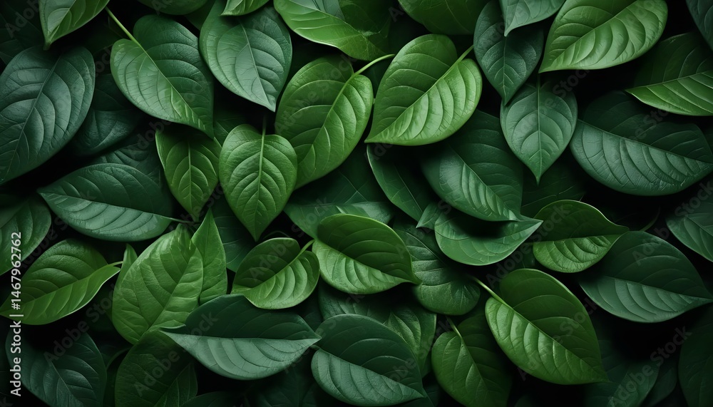 Fototapeta premium Lush Green Leaves Background