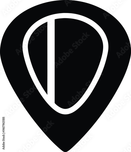 Guitar Pick Icon Vector Illustration