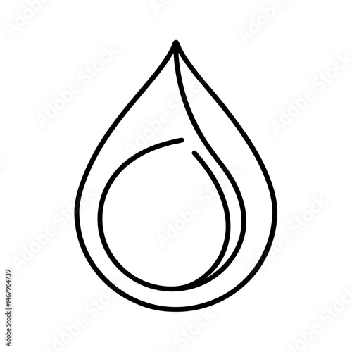 Abstract Doodle Drop Line Art Vector Design