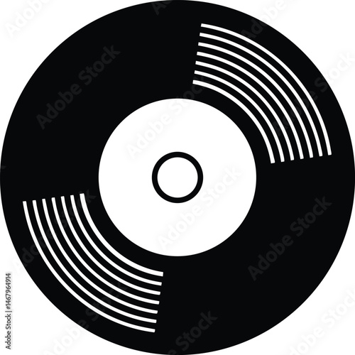 music vinyl record icon vector illustration